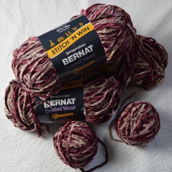 Bernat Other - Bernat Crushed Velvet Yarn in Ginger Plum Total of 4 skeins